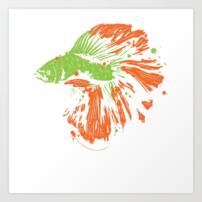 Betta Splendens Shirt Cute Bettas Siamese Fighting Fish Gift Art Print by  Born Design