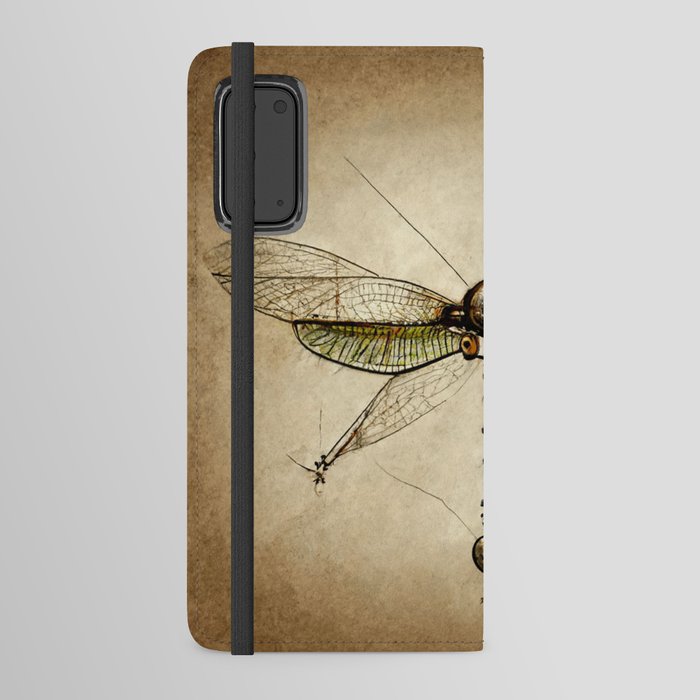 Steampunk mechanical Dragonfly no.1 Android Wallet Case