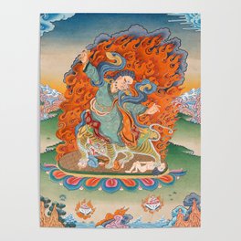 Lama Guru Tibetan Thangka Painting Poster