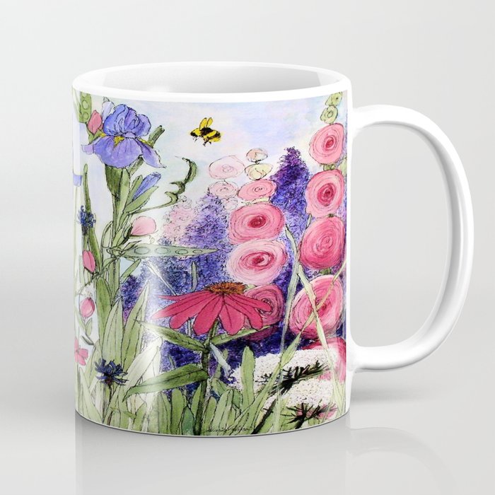 Acrylic Flowers Coffee Mug