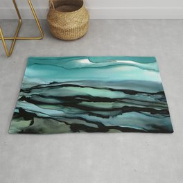 Rondane Rug | Dramatic, Alcoholink, Storm, Dark, Abstract, Sky, Painting, Abstractlandscape, Landscape, Alcohol 
