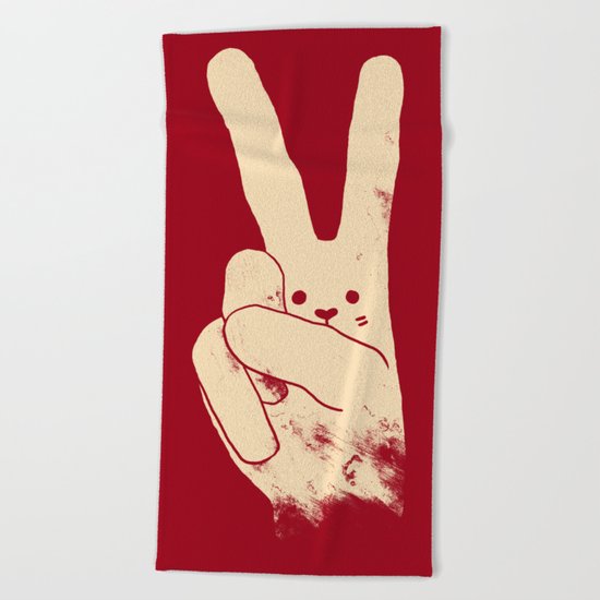 Love Peace and Carrots Beach Towel