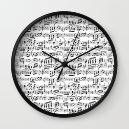 Music Pattern | Note Instrument Musical Listening Wall Clock