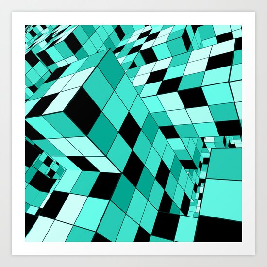 Rubik series 1, mint Art Print