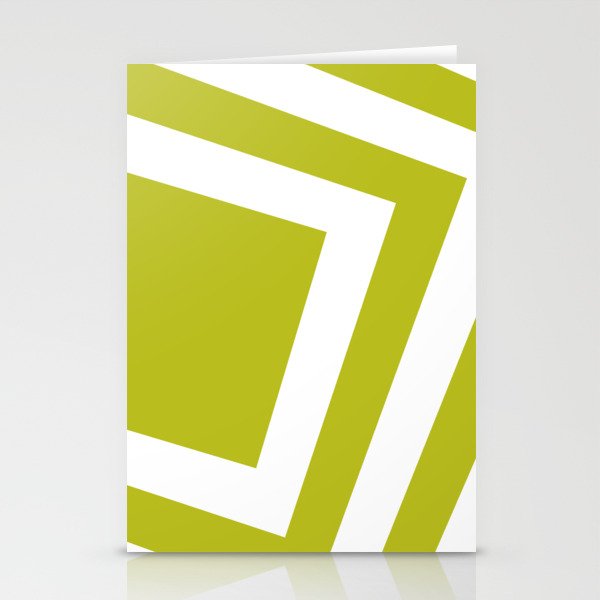Lime squares background Stationery Cards