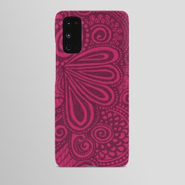 Magenta Chaos Swirls Android Case