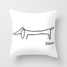 Pablo Picasso Dog (Lump) Artwork Shirt, Sketch Reproduction Throw Pillow