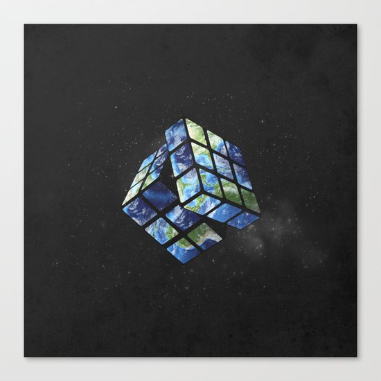 rubik's earth Canvas Print