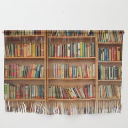 Bookshelf Books Library Bookworm Reading Wall Hanging