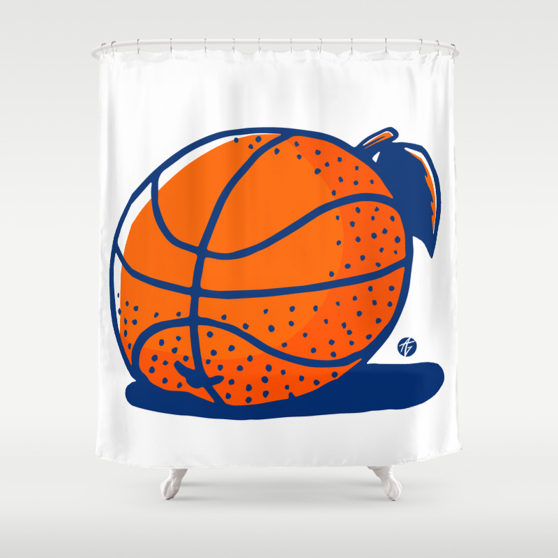 Orange Basketball Shower Curtain By Andrewgreif Society6