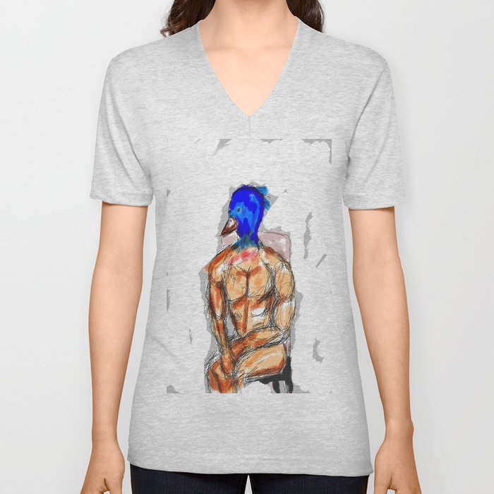 Bird Muscles V Neck T Shirt