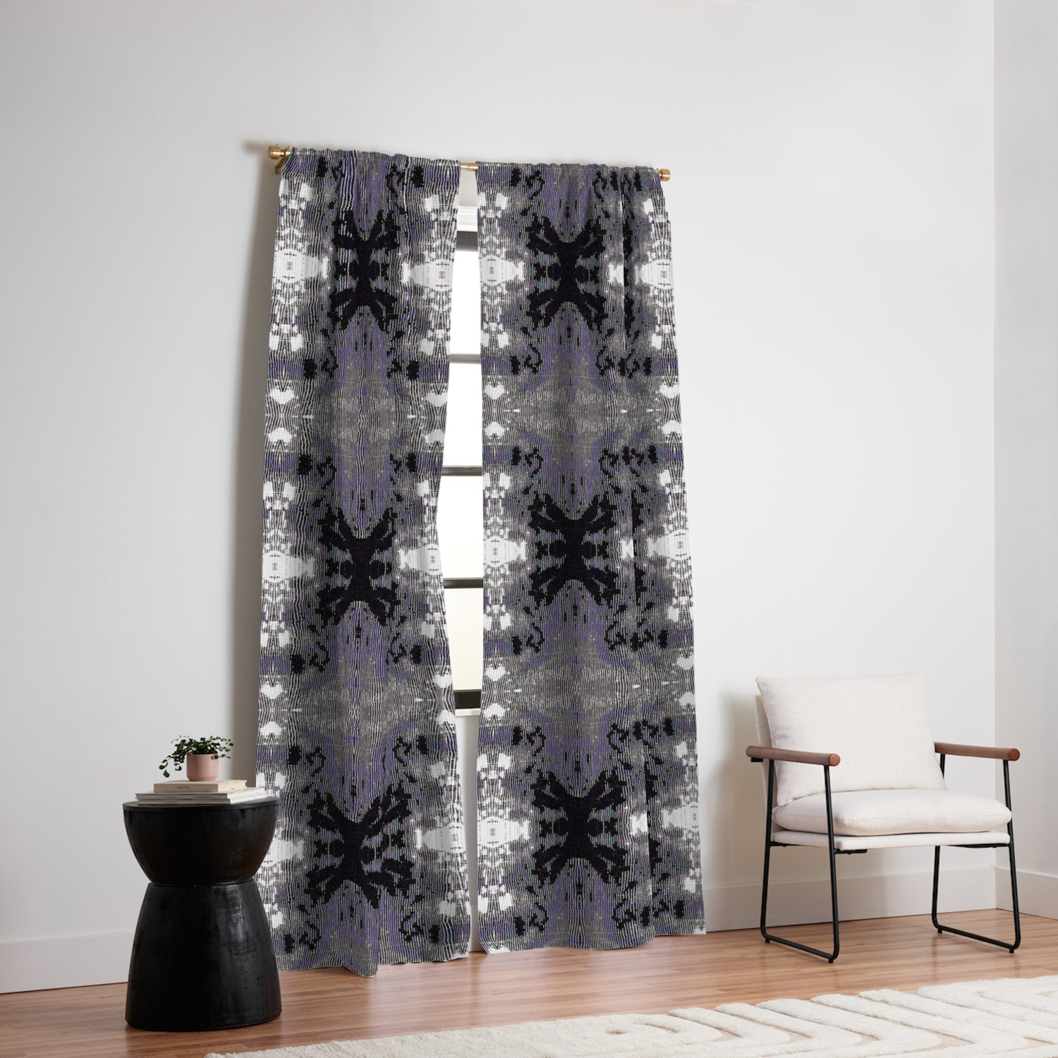 Beaded Galaxy Slate Blackout Curtain By Chinaberriesstudio