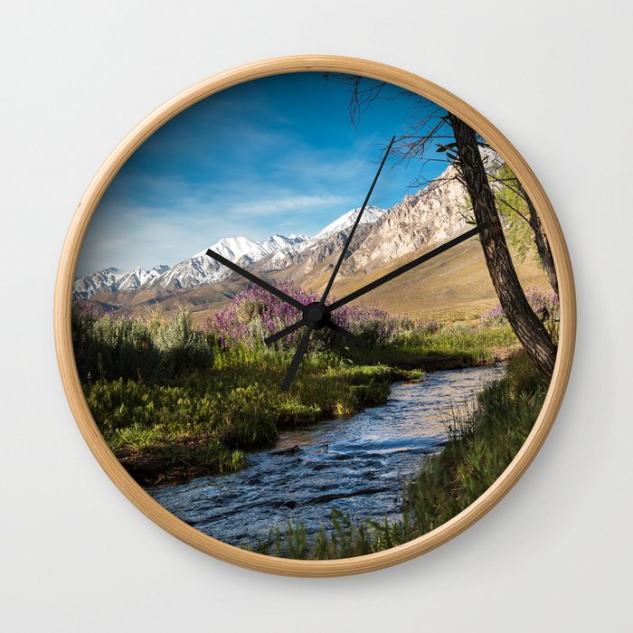 Eastern Sierra Springtime Babbling Brook   4-6-20  Wall Clock