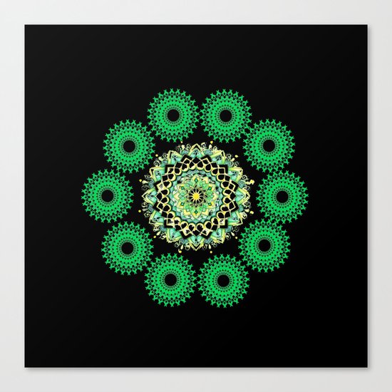 Anahata Flower in the Night Canvas Print