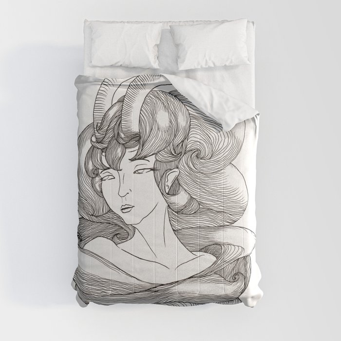 Horned Lady Comforter