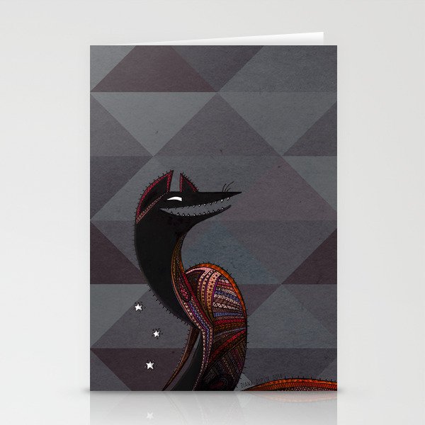 Mexican folk art coyote, Oaxacan style Stationery Cards