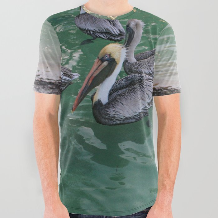 Pelican Beach All Over Graphic Tee
