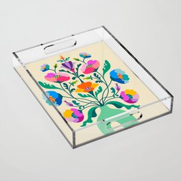 Modern Poppies Acrylic Tray