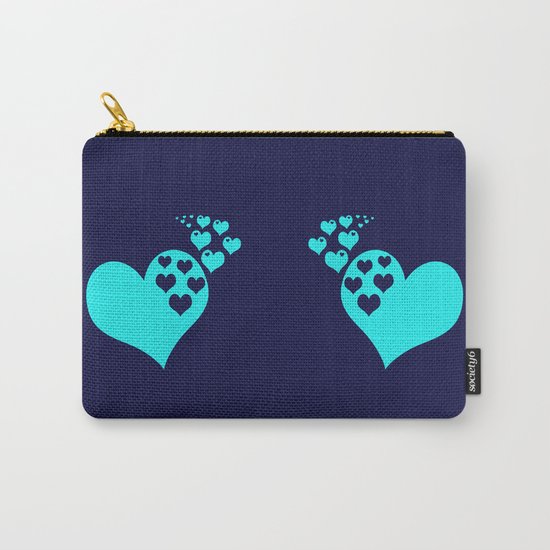 Love Navy Turquoise Carry-All Pouch