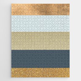 Abstract Stripes Metallic  Jigsaw Puzzle