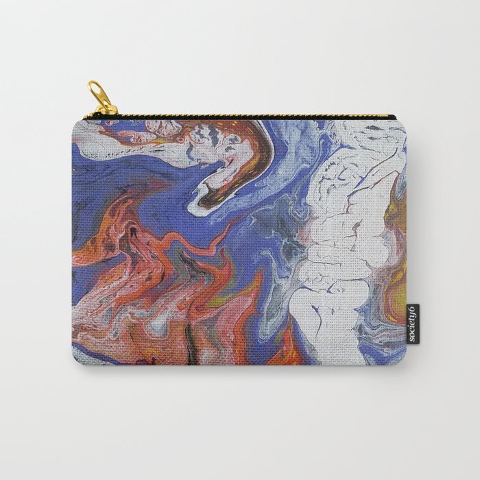 Fire and Ice Acrylic Abstract  Carry-All Pouch