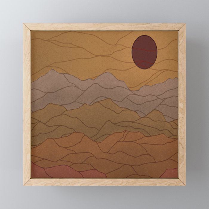 Desert Sun Framed Mini Art Print