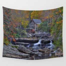 Glade Creek Grist Mill in Autumn Wall Tapestry