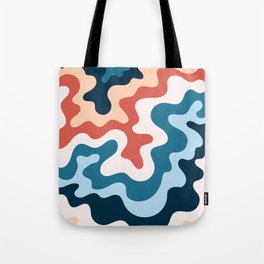 Soft Swirling Waves Abstract Nature Art In Modern Contemporary Color Palette Tote Bag