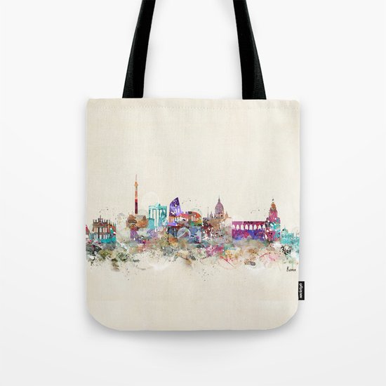 rome skyline vintage Tote Bag