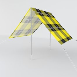 Yellow and Black Flannel-Plaid Pattern Sun Shade