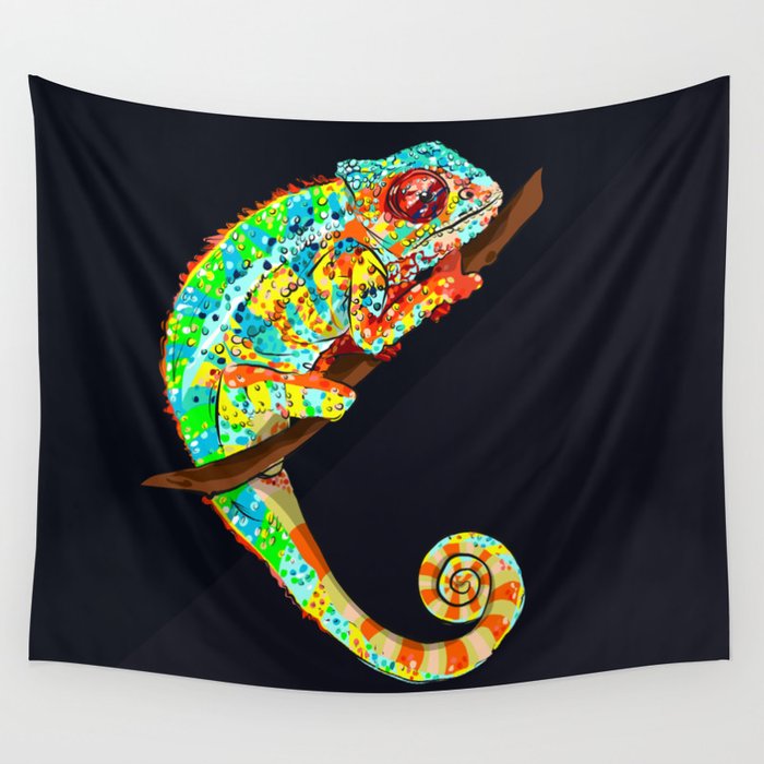 Color Changing Chameleon Wall Tapestry