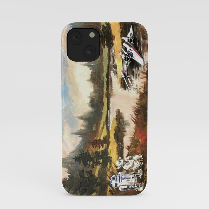 Upcycled thrift shop painting, Dagobah iPhone Case