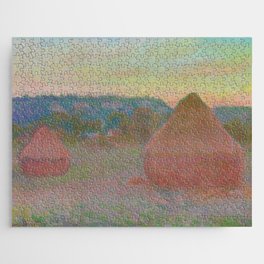Claude Monet - Stacks of Wheat (End of Day, Autumn)  Jigsaw Puzzle