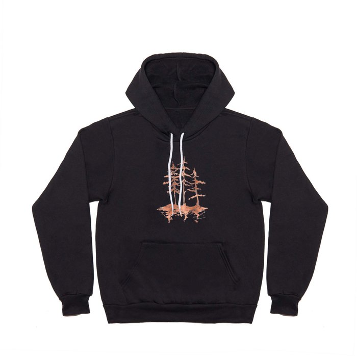 Three Sisters Trees Rose Gold on White Hoody