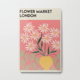 Flower Market London Metal Print