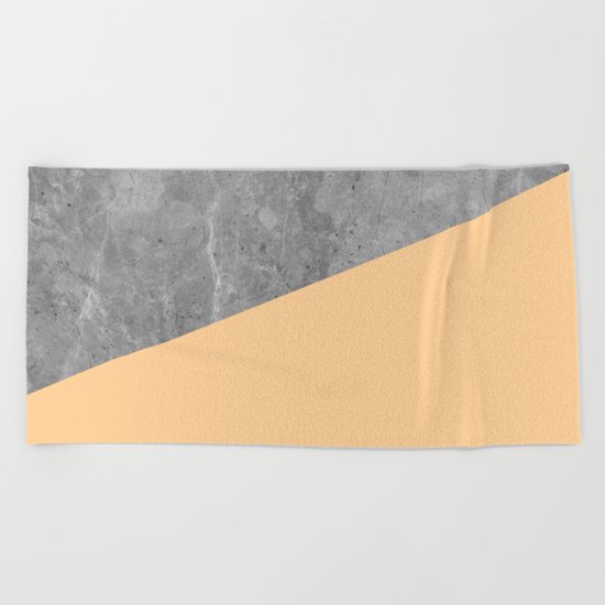 Geometry 101 Orange Sherbet Beach Towel