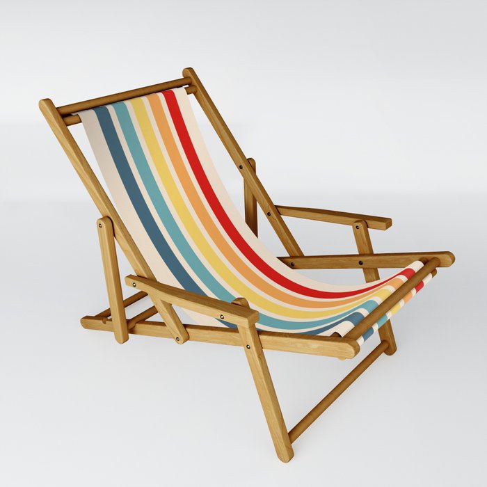 Takaakira - Classic Rainbow Retro Stripes Sling Chair