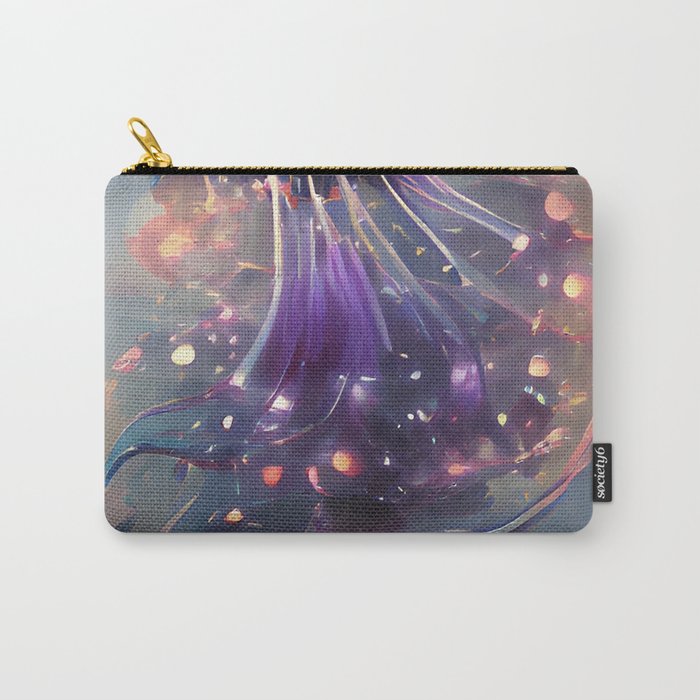Colourful Abstract AI Art Jellyfish Carry-All Pouch