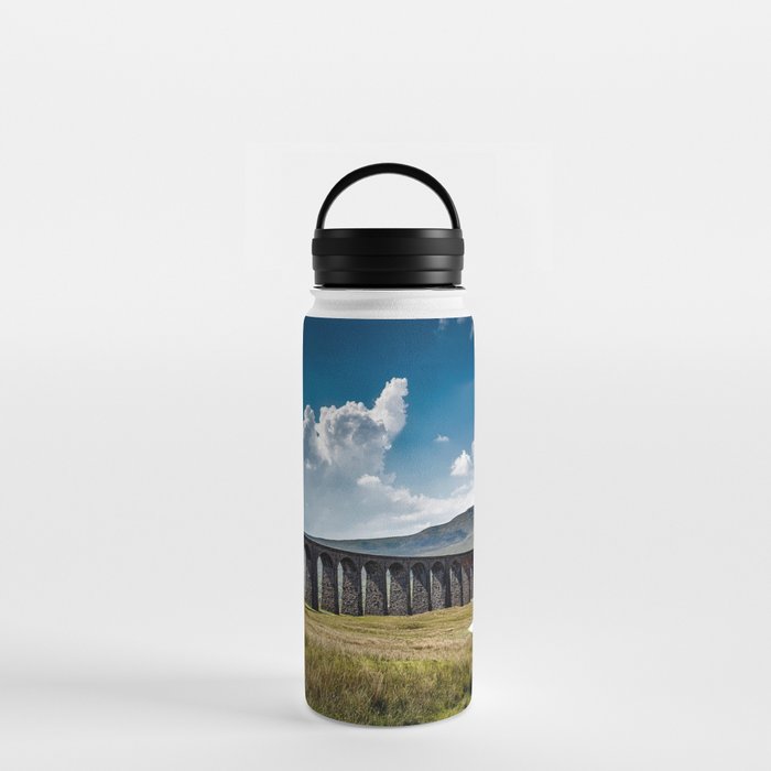 Great Britain Photography - Ribblehead Viaduct Under The Blue Sky Water Bottle