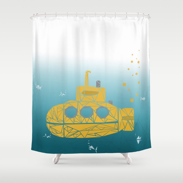 Yellow Submarine Shower Curtain By Archigraf Society6 Yellow Submarine Shower Curtain