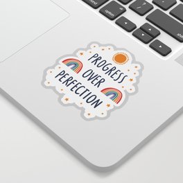 Progress over Perfection Mental health Sticker