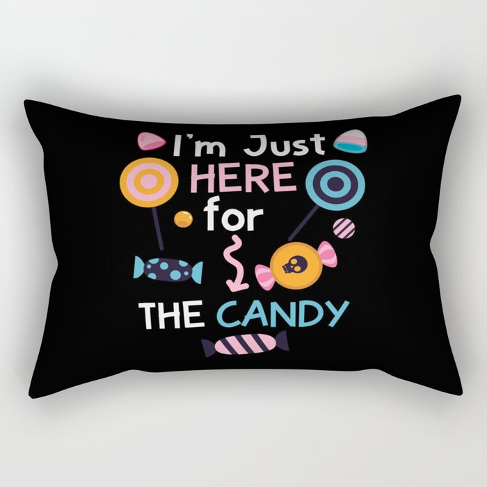 I'm Just Here for the Candy Halloween Rectangular Pillow