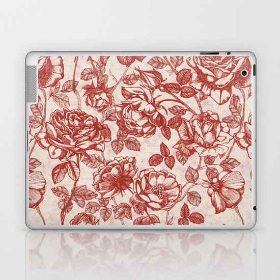 Toile de jouy (Roses) Laptop & iPad Skin