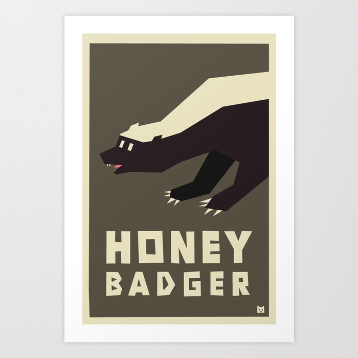 Discover the motif HONEY BADGER by Yetiland as a print at TOPPOSTER