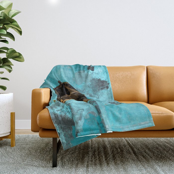 Rottweiler  - Metzgerhund Puppy Throw Blanket