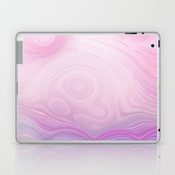 Pink Rose Gold Agate Geode Luxury Laptop & iPad Skin