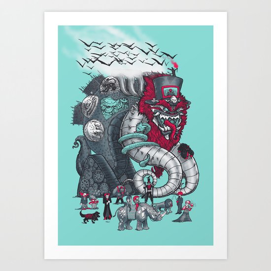 Dark Circusbot Art Print
