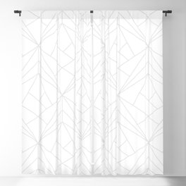 Geometric White Gray Modern Pattern  Blackout Curtain