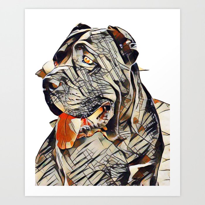 Dog Cane Corso Image Art Print By Kemnabi