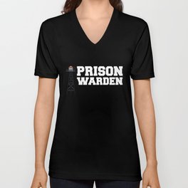 Prison Warden Correctional Officer Facility Training V Neck T Shirt